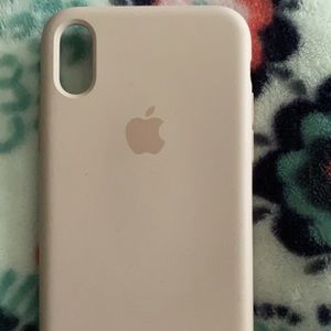 Light pink apple silicon iPhone X case